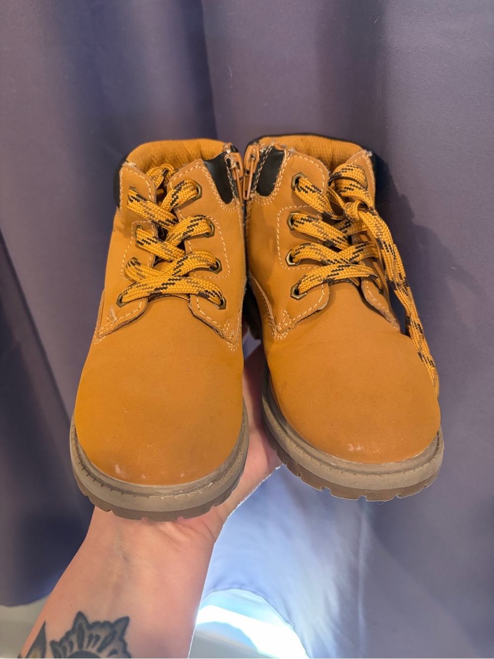 Eddie Bauer Kids Wheat/Tan Lace-Up Ankle Boots